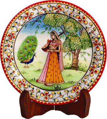 67% OFF on Aapno Rajasthan Stoneware Decorative Platter Multicolor, Pack of 2