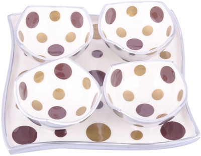 25% OFF on Sheela's Arts & Crafts Aluminium Decorative Platter White, Pack of 5