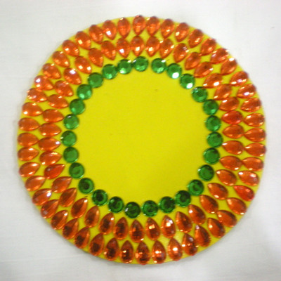 46% OFF on Zelos Wooden Decorative Platter Yellow