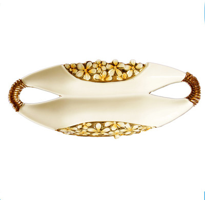 35% OFF on White Gold Porcelain Decorative Platter White, Orange 35% OFF on White Gold Porcelain Decorative Platter White, Orange