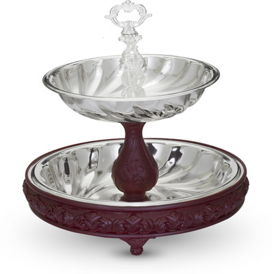 22% OFF on FineDor Silver Plated Decorative Platter Silver 22% OFF on FineDor Silver Plated Decorative Platter Silver