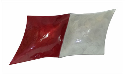 10% OFF on SBE Artefacts Aluminium Decorative Platter White, Red