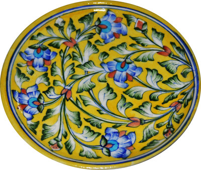 Neerja Ceramic Decorative Platter Yellow