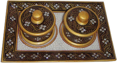 60% OFF on Apkamart Set of two Mukhwas Bowls with Tray Stoneware Decorative Platter Multicolor, Pack of 3 60% OFF on Apkamart Set of two Mukhwas Bowls with Tray Stoneware Decorative Platter Multicolor, Pack of 3