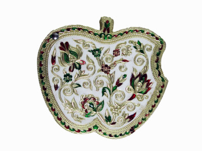 22% OFF on Akshar Furniture Wooden Decorative Platter Gold