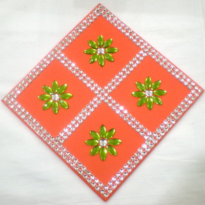 46% OFF on Zelos Wooden Decorative Platter Orange