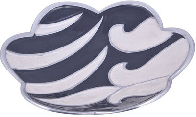 25% OFF on Metallic Kreationz Aluminium Decorative Platter Black, White 25% OFF on Metallic Kreationz Aluminium Decorative Platter Black, White
