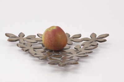 Goyal India Brass Finish Aluminium Decorative Platter Brown