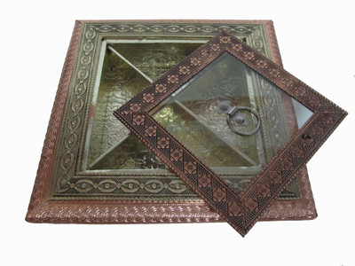 42% OFF on Akshar Furniture Wooden Decorative Platter Gold