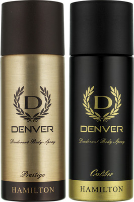 DENVER Denver Prestige And Caliber Deo Combo (Pack Of 2) Deodorant Spray - For Men (150 Ml)