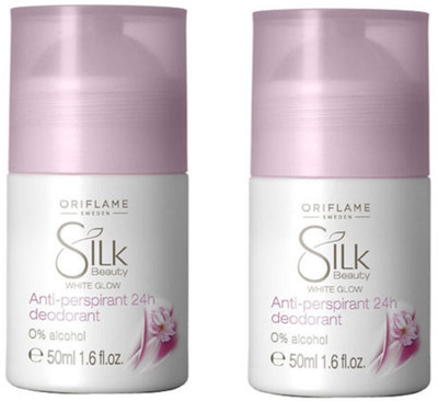Oriflame Silk Beauty White Glow Deodorant Roll-on - For Girls, Women Oriflame Silk Beauty White Glow Deodorant Roll-on - For Girls, Women