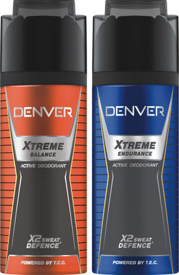 Denver Extreme Balance & Endurance Deo Combo (Pack Of 2) Deodorant Spray - For Men (150 Ml)