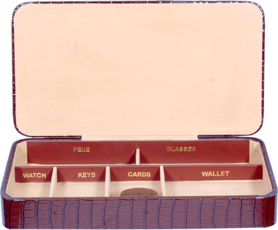 65% OFF on Laveri Box 6 Compartments Leatherette Multipurpose Tray