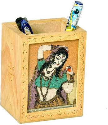 1% OFF on Ufc Mart Gemstone Painted Handcrafted Wooden Pen Stand 1 Compartments Wooden Burst Proof 1% OFF on Ufc Mart Gemstone Painted Handcrafted Wooden Pen Stand 1 Compartments Wooden Burst Proof
