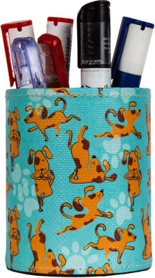 TheCrazyMe My Pet Best Friend 1 Compartments Eco-Friendly Leatherette Pen Stand (Multicolor)