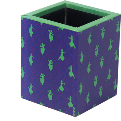 Mad(e) In India Bharatnatyam Dancer 1 Compartments Medium-density fibreboard (MDF) Pen Stand