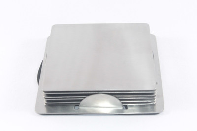 Clobber 6 Compartments Steel, Stainless Steel Coaster (Steel, Silver)