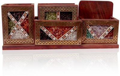 10% OFF on Rajwada Arts Rajasthani 3 Compartments Wooden Office Stationary Holder 10% OFF on Rajwada Arts Rajasthani 3 Compartments Wooden Office Stationary Holder