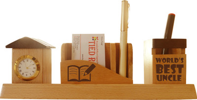 56% OFF on Tiedribbons Tabletop-131 1 Compartments Wooden Desk Sets 56% OFF on Tiedribbons Tabletop-131 1 Compartments Wooden Desk Sets