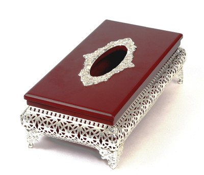 28% OFF on Eventz Gifts SKG-1420 1 Compartments Wooden, Silver Tissue Box 28% OFF on Eventz Gifts SKG-1420 1 Compartments Wooden, Silver Tissue Box