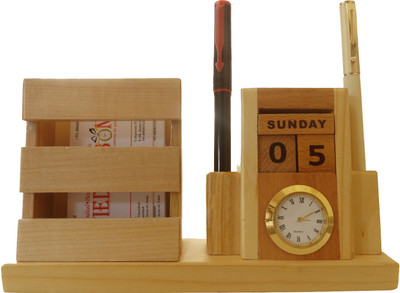 60% OFF on Tiedribbons Gift For World Greatest Friend 3 Compartments Wooden Pen Stand