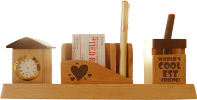 56% OFF on Tiedribbons Tabletop-114 1 Compartments Wooden Desk Sets 56% OFF on Tiedribbons Tabletop-114 1 Compartments Wooden Desk Sets