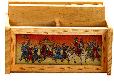 65% OFF on Aapno Rajasthan GemStone2 5 Compartments Wood Paper Cum Pen Holder
