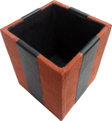 Indha Craft IC Recycled Paper 1 Compartments Card Board, Suede, Raxine Pen Stand