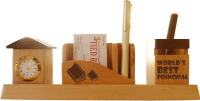 56% OFF on Tiedribbons Tabletop-122 1 Compartments Wooden Desk Sets 56% OFF on Tiedribbons Tabletop-122 1 Compartments Wooden Desk Sets