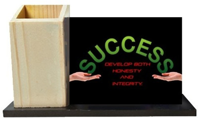 63% OFF on Smileonline Holder 1 Compartments Wood Pen Stand