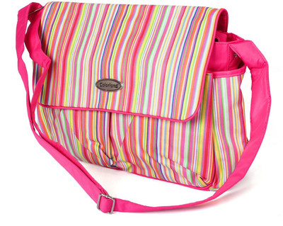 Baby Bucket Colorland Baby Changing With Circle Print Mummy Diaper Bag (Pink)