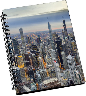 74% OFF on AMY Vintage Big Long Building A5 Notebook Spiral Bound