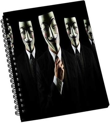 74% OFF on AMY 3D Cool Anonymous A5 Notebook Spiral Bound 74% OFF on AMY 3D Cool Anonymous A5 Notebook Spiral Bound