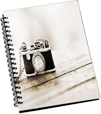 AMY Vintage Black Mini Camera A5 Notebook Spiral Bound AMY Vintage Black Mini Camera A5 Notebook Spiral Bound
