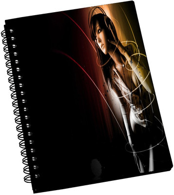 AMY Abstract Musical Girl A5 Notebook Spiral Bound