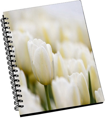 74% OFF on AMY Beautiful White Tulip Flowers A5 Notebook Spiral Bound 74% OFF on AMY Beautiful White Tulip Flowers A5 Notebook Spiral Bound