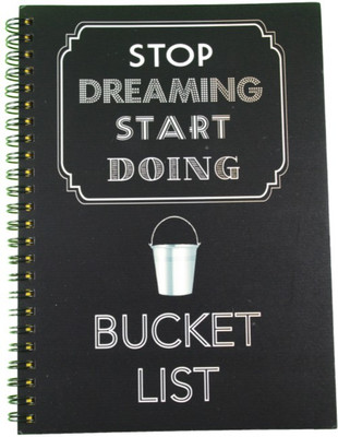 Nourish Bucket List - Stop Dreaming & Start Doing Plain Pages A5 Diary Spiral Bound Nourish Bucket List - Stop Dreaming & Start Doing Plain Pages A5 Diary Spiral Bound