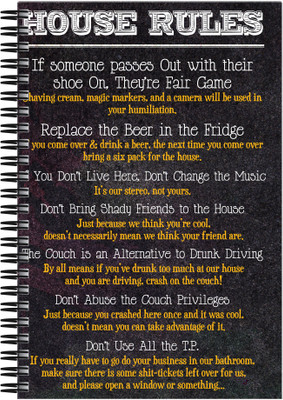 21% OFF on Art Emporio House Rules Humor A5 Notebook Spiral 21% OFF on Art Emporio House Rules Humor A5 Notebook Spiral