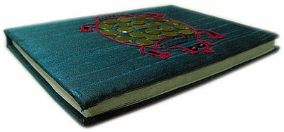 Indha Craft Turtle Embroidered A6 Diary Hand Sewn Indha Craft Turtle Embroidered A6 Diary Hand Sewn
