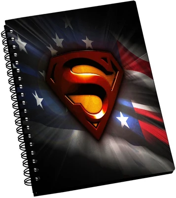 74% OFF on AMY 3D Super Man Logo with American Flag A5 Notebook Spiral Bound 74% OFF on AMY 3D Super Man Logo with American Flag A5 Notebook Spiral Bound