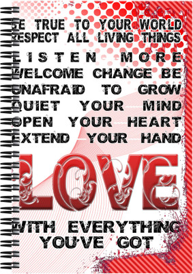 21% OFF on Art Emporio Love with Everything you Got A5 Notebook Spiral