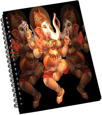 74% OFF on AMY Abstract Cute Lord Ganesha Dancing A5 Notebook Spiral Bound