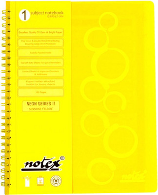 Notex Neon Series - Single Subject B5 Notebook Spiral Bound Notex Neon Series - Single Subject B5 Notebook Spiral Bound