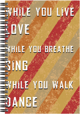 21% OFF on Art Emporio Love, Sing, Dance A5 Notebook Spiral