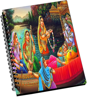 74% OFF on AMY Beautiful Lord Radha Krishna seating in Boat with Gopiya A5 Notebook Spiral Bound 74% OFF on AMY Beautiful Lord Radha Krishna seating in Boat with Gopiya A5 Notebook Spiral Bound