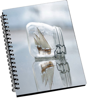 74% OFF on AMY Mini Boat in the Glass Jar A5 Notebook Spiral Bound