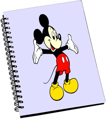 74% OFF on AMY Cute Mickey Mouse Smiling A5 Notebook Spiral Bound