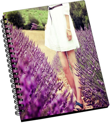 74% OFF on AMY Beautiful Lavender Flower Fleids with Girl A5 Notebook Spiral Bound 74% OFF on AMY Beautiful Lavender Flower Fleids with Girl A5 Notebook Spiral Bound