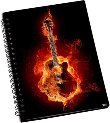 77% OFF on Shoprock Fire Guitar A5 Notebook Ring Bound 77% OFF on Shoprock Fire Guitar A5 Notebook Ring Bound