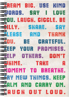 21% OFF on Art Emporio Dream Big, Say Kind Words A5 Notebook Spiral